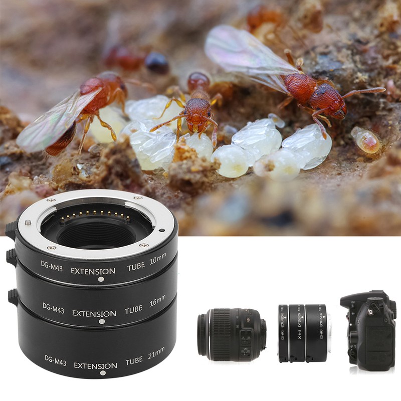 DG‑M43 10mm16mm21mm Automatic Focusing Macro Adapter Ring Fit for Olympus