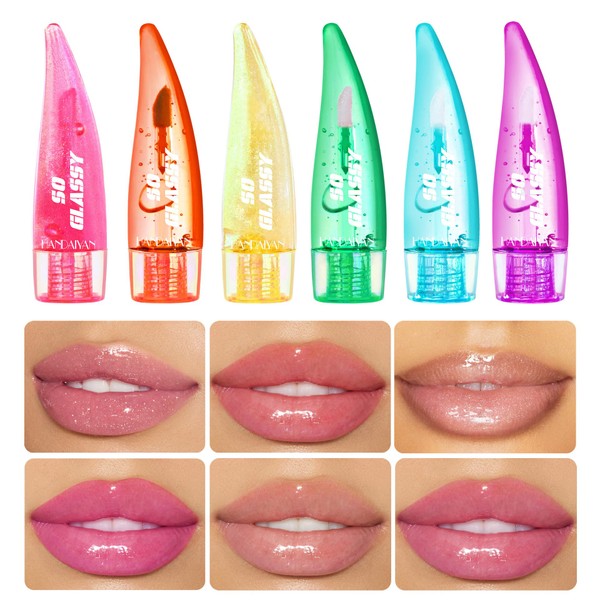 Joyeee Liquid Matte Lipstick for Women, 6 Colours, Long-Lasting Matte Lipstick Set + 1 Lip Balm Stick + 1 Lip Oil Clear, Dark Red, Brown, Pink, Purple, Orange, Nude Lipstick Set