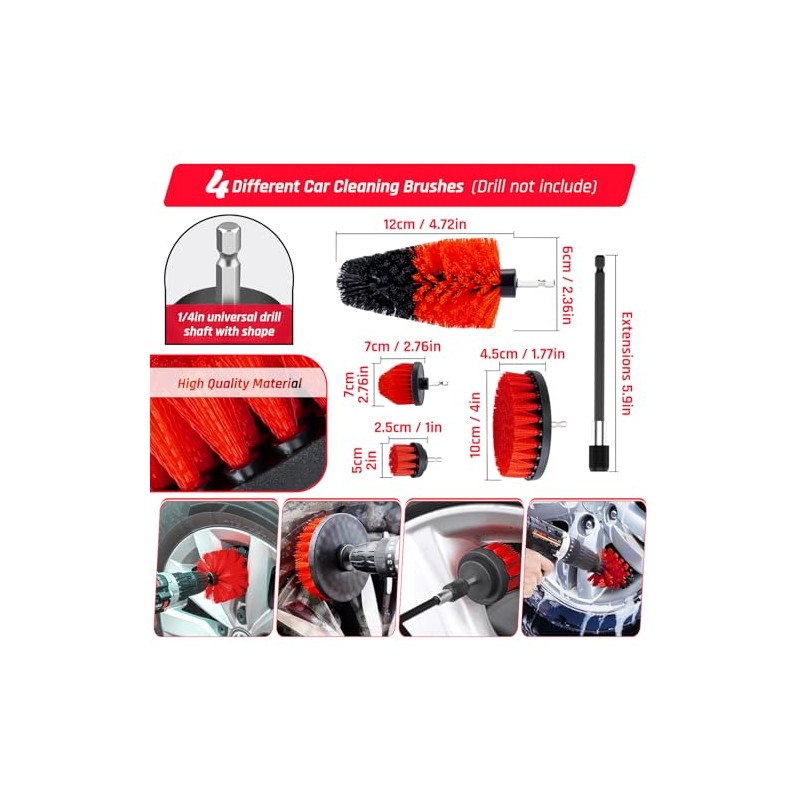 55PCS Car Detailing Kit Interior Cleaner with High Power Handheld
