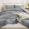Litanika Comforters Medium Gray California King Size, 3 Pieces Lightweight