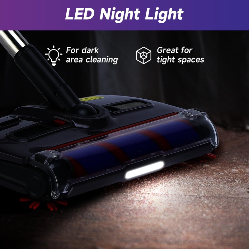 WarmWink Swivel Cordless Sweeper,Floor Cordless Sweeper, Cordless Electric Sweeper Rechargeable