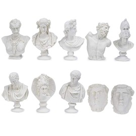 FUPUTWO Miniature Plaster Figure, Replica, Plaster Statue Style, Drawing, Resin Set (Type A)
