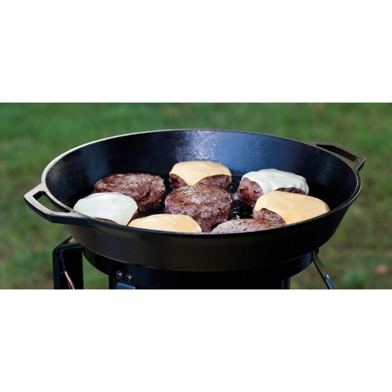Lodge Logic 17" Large Cast Iron Skillet w/Built-in Handles