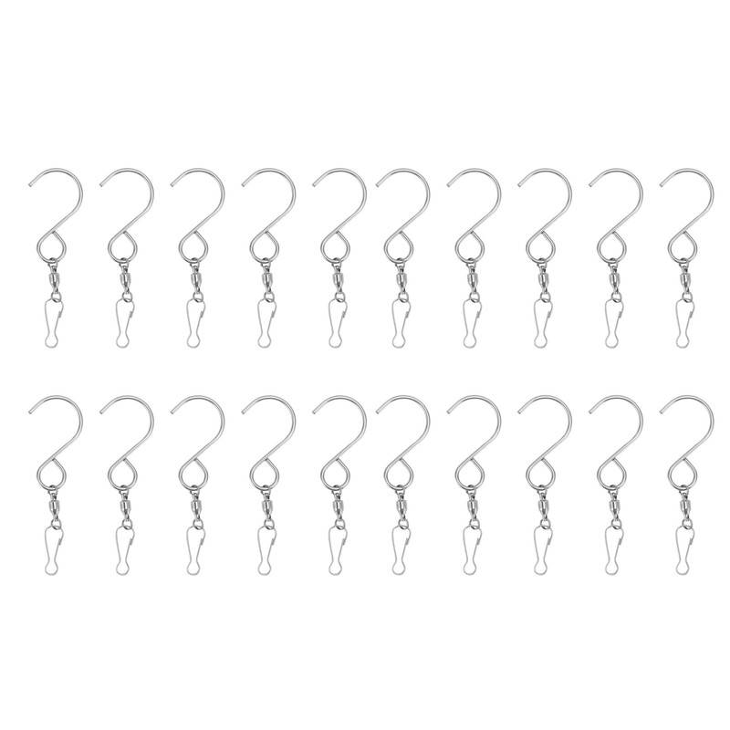 20pcs Wind Spinner S Hook Clips 360 Degree Rotation 304
