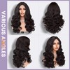 Sidaila Wigs for Women, Synthetic Lace Hairline Wig, Middle Part