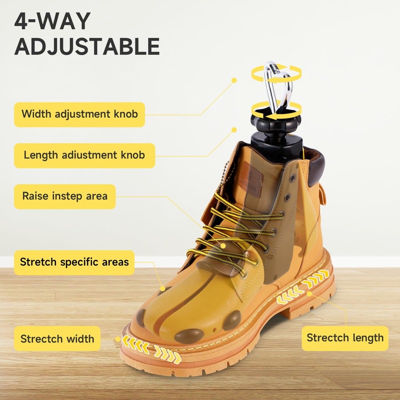 Exshoiu Shoe Stretcher Men Women, 4-Way Boot Stretcher Stretch Width