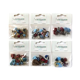 Buttons Galore 50+ Assorted Nautical Buttons for Sewing & Crafts - Set of 6 Button Packs