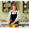 Xuwenz Black Cat with Green Eyes Kitchen Apron for Women