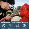ZBFACAI Adjustable Fire Hydrant Wrench 1-1/2 to 3 Inch Heavy-Duty