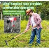 ATLRGISL Iron Weeding Rake with Wooden Long Handle 2.0, 8