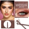 Longwear Waterproof Eyeliner Pencil – Light Brown, Retractable, Smudge-Proof, Transfer-Resistant,