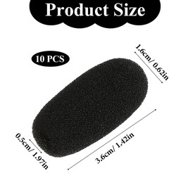 10 Pack Microphone Covers Foam Windscreen Headset Microphone Covers Foam High Density Mic Covers for Microphones Protection