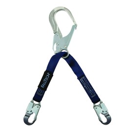 FallTech 8250LTWA Rebar Positioning Assembly - Aluminum Rebar Hook, Aluminum Snap Hooks, 2-Layer Jacketed Web for Wear Resistance, 24", Blue