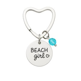 Infinity Collection Beach Girl Keychain for Women, Life is Better at the Beach Key chain, Beach Jewelry, Beach Gift for Women