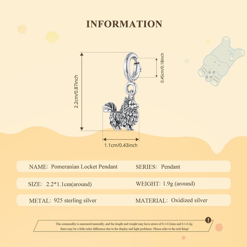 Dog Pendant Elephant Opening Buckle Hamster Charms DIY 925 Sterling