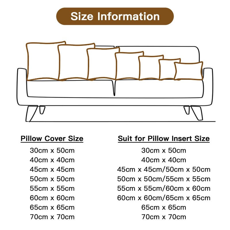 OTOSTAR Cushion Cover 45 45 Scandinavian Set of 2 Stylish