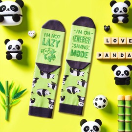 HAPPYPOP Funny Panda Gifts for Women Panda Gifts for Men, Fun Cute Panda Socks Fun Crazy Silly Socks