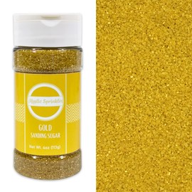 Mystic Sprinkles Sanding Sugar 4oz Bottles (Gold Sanding Sugar 4oz)