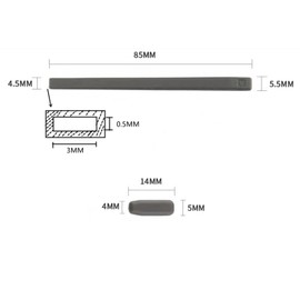 PERFFITT Silicon Rubber Temple Ear Socks and Nose Pads Set for fit IC! IC Berlin Eye Prescription Glass Eyeglasses Frames (Black - 1 Set)