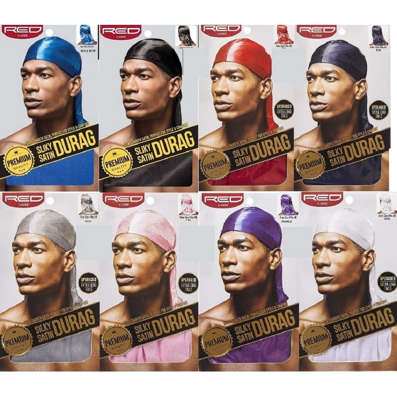 RED by KISS Premium Silky Satin Durag Black HDUP01
