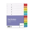 File Dividers A4, 10 Part Folder Dividers for Ring Binders