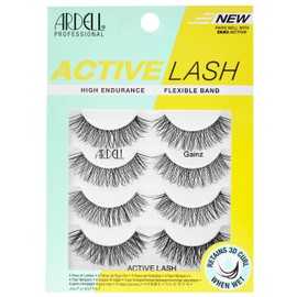 Ardell Active Gainz Lashes - Sweat-Proof & Long-Lasting Wispy Lashes, Comfortable Wear False Eyelashes, 4 Pairs
