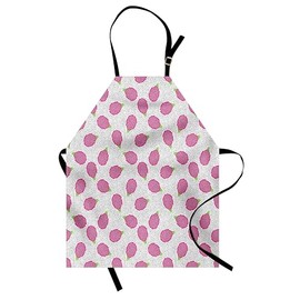 Ambesonne Tropical Apron, Cross-Sectional View of Pitaya The Dragon Fruit on a Background Forms, Small Apron Bib with Adjustable Ties for Baking Painting, Small Size, Multicolor