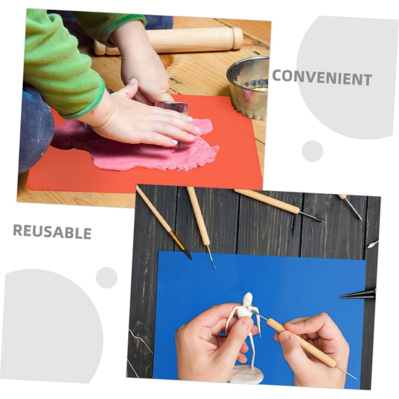 BESPORTBLE 8Pcs Polymer Clay Mats for DIY Tools Safe and