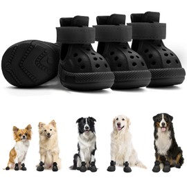 SlowTon Zapatos para Perros Antideslizantes y Transpirables, Sandalias Reflejantes para Pavimento Caliente, Verano Exterior, Lluvia, Fáciles de Poner y Quitar, para Perros Pequeños, Medianos y Grandes