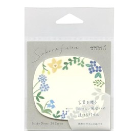 Tsukesen Paper Transparent Flower Pattern 19080006 Stylish Elegant Message