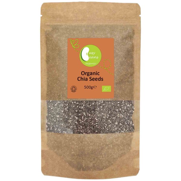 Organic Chia Seeds - Certified Organic - by Busy Beans Organic (500g)