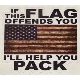 Egl If This Flag Offends You I’ll Help You Pack Usa America Decal Trump Sticker Gun