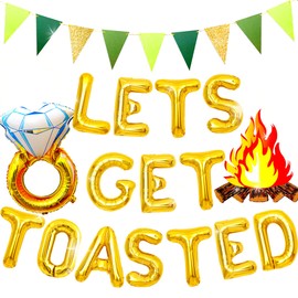 Camp Bachelorette Decorations Lets Get Toasted Bachelorette Last Trail Before The Veil Bachelorette Decorations Balloons Sign Banner for Mountain Lake Camp Bachelorette Party