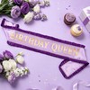 CORNER LACE Double Layered Birthday Queen Sash with Rhinestone Border