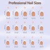 Misssix X-BASIC TIPS Uñas postizas francesas, 150 unidades, uñas de