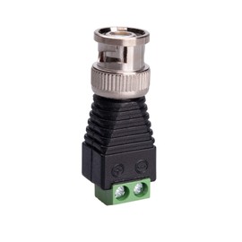 Keple Screw Terminal Coax Coaxial Cat5 Cat6 to BNC Male Video Balun Transceiver Connector Power Network Adapter Compatible with CCTV Surveillance Security Camera, DVR, TV, Video, HD-TVI CVI AHD