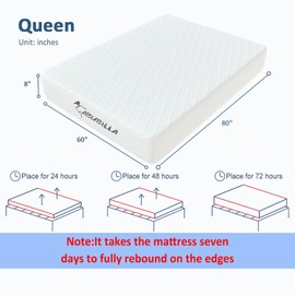 LIYIH Queen Size Mattress, 8 Inch Queen Mattress, Guest Room Mattress, Memory Foam Mattress, Comfortable and Receive Restful Sleep, CertiPUR Certification 【2024 New Version】