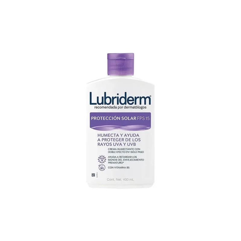 Lubriderm UV-15 Protección Solar Moisturizing Sunscreen Lotion SPF 15, 400ml