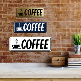 Signs ByLITA Standard Coffee Sign (Brushed Gold) - Large