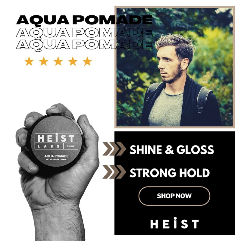 Aqua Pomade | Heist Labs | Shine & Hold (100ml)