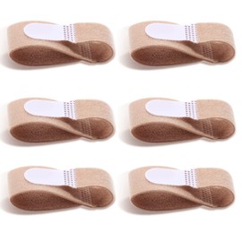 Sedir Broken Toe Splint 6 Pieces Broken Toe Splint Wraps Finger Loops Tapes Fabric Toe Cushioned Bandages Finger Protectors Separators Support for Broken Injured Hammer