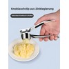 Knoblauchpresse - Ergonomischer Knoblauchzerkleinerer und Ingwer-Mühle - Rostfreie Knoblauchpresse für
