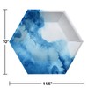 Watercolor Wash Blue Paper Plates, 8 ct