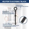Helffer 10 Pack Eye Bolt, 1/4” x 5" T316 Stainless