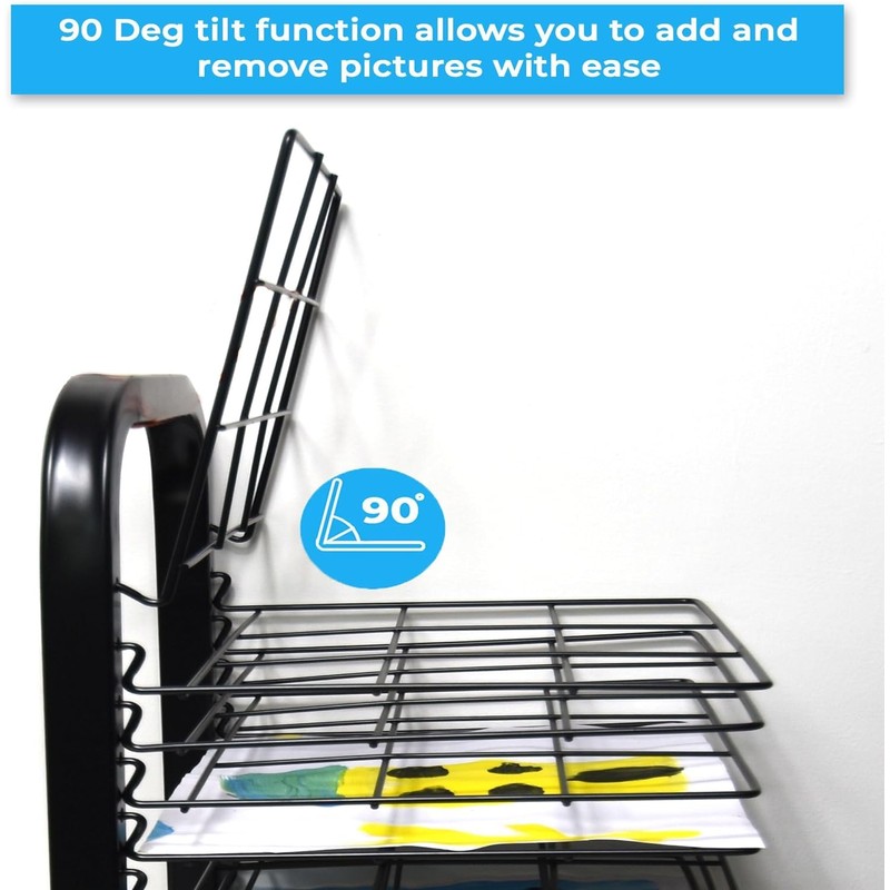 Joymaney Art Drying Rack | Mobile Metal Art Storage Rack