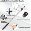 Attic Ladder Hook Pole, 38" to 64" Attic Ladder Pull