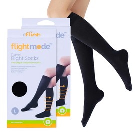 Flightmode Compression Socks for Women and Men, Knee High Graduated Compression Stockings for Running,Pregnancy,Nurses,Running,Athletic,Travel (AU, Alpha, One Size, Regular, Tall, Large Size, 2 Pair)