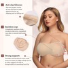 DotVol Women's Large Sizes Underwired Unpadded Bandeau Strapless Multiway Bra,