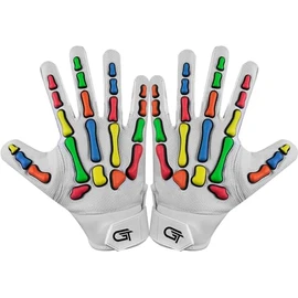Generic Glorious Traders Youth Football Gloves American Wide Receiver Injected Bones Football Gloves for Adult Men Women & Boys with Super Sticky Silicone Grip PalmS (Adult Large)