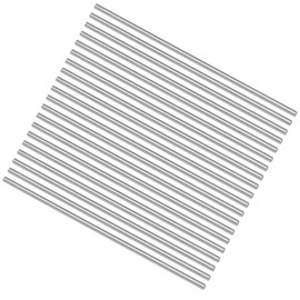 uxcell Round Steel Rod, 2.4mm HSS Lathe Bar Stock Tool 100mm Long, for Shaft Gear Drill Lathes Boring Machine Turning Miniature Axle, Cylindrical Pin DIY Craft Tool, 20pcs